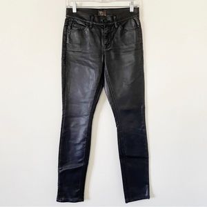 MOTHER The Muse Faux Leather Pants Hot Ticket Black 32 New With Tags